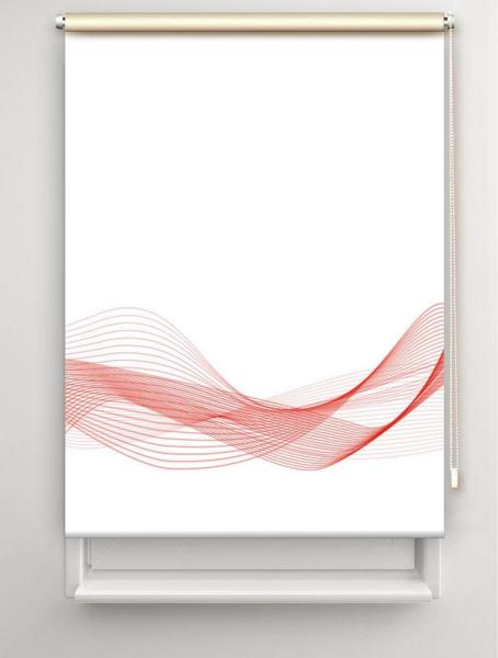 Rollo Stream Horizon rot, Rollo, Motivrollo, Rollo mit Druck, Fotorollo, bedrucktes Rollo, Fensterrollo,verdunkelndes Rollo, Sonnenschutz Rollo